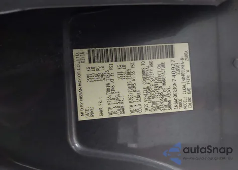 2016 Nissan Frontier Sv z USA, uszkodzony, nr VIN 1N6AD0ER3GN740927